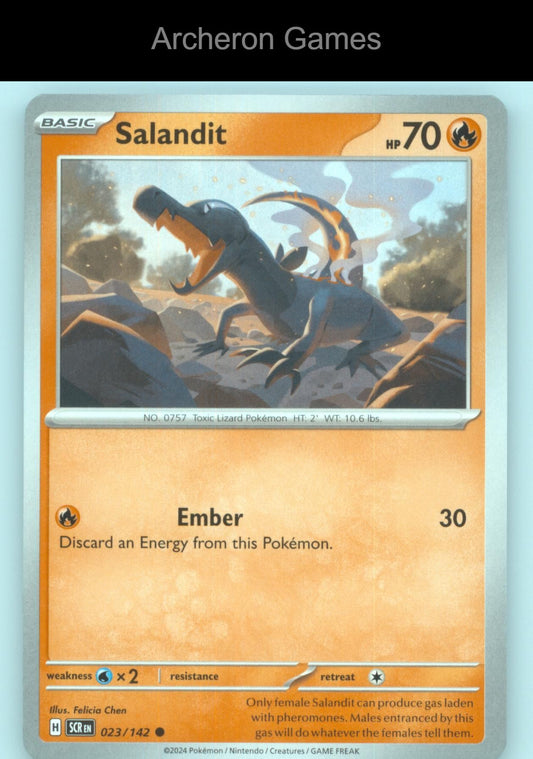 Pokemon Card Salandit SCR 023/142 C Stellar Crown