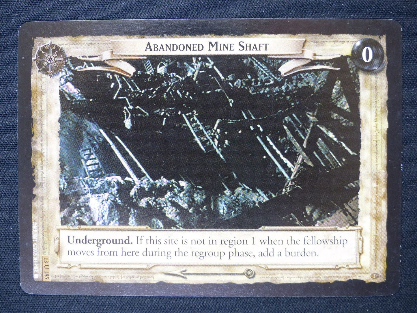 Abandoned Mine Shaft 13 U 185 - LotR Card #17G