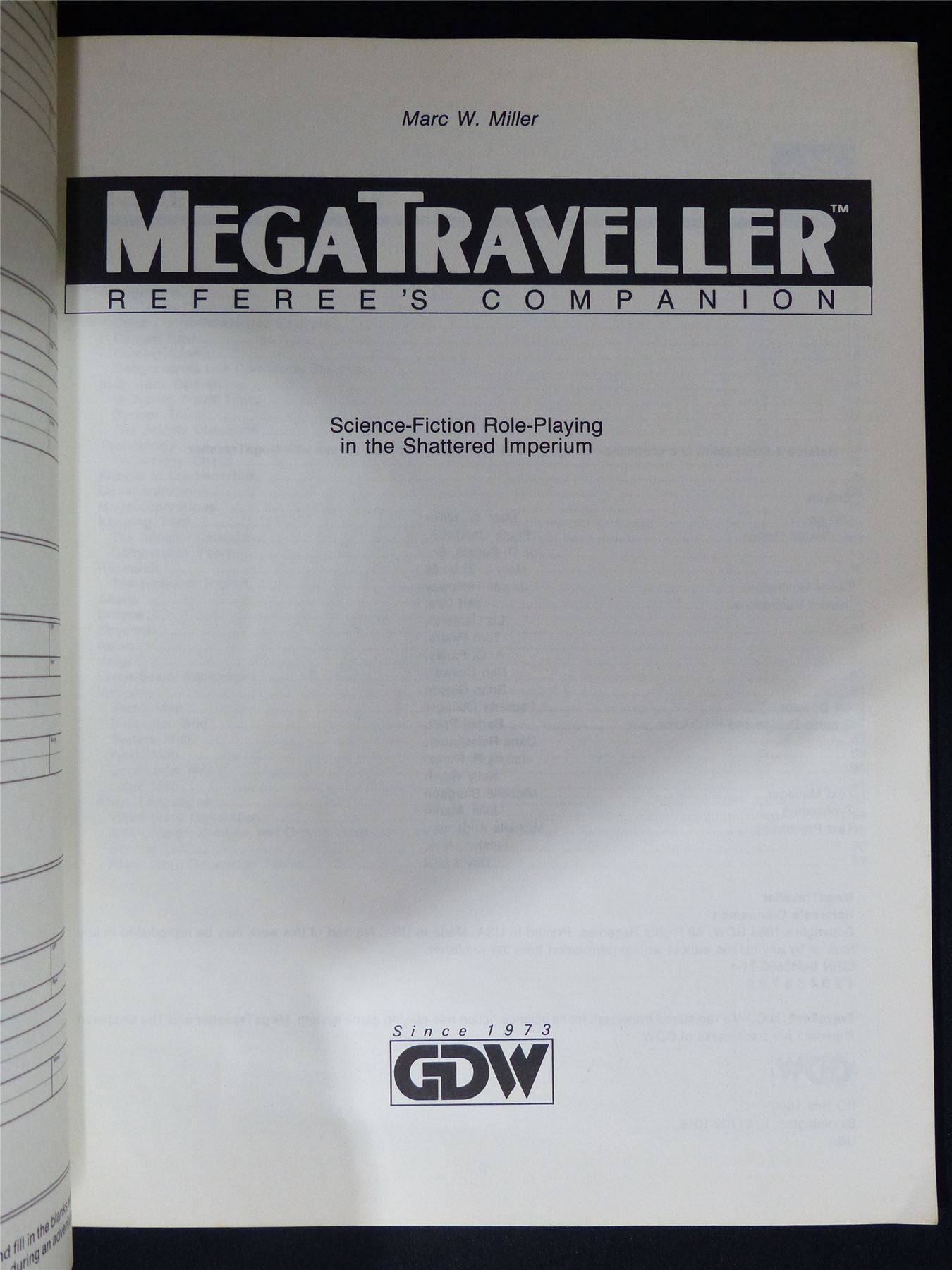 MegaTraveller Referee's Companion - GDW Roleplaying Booklet #2RE