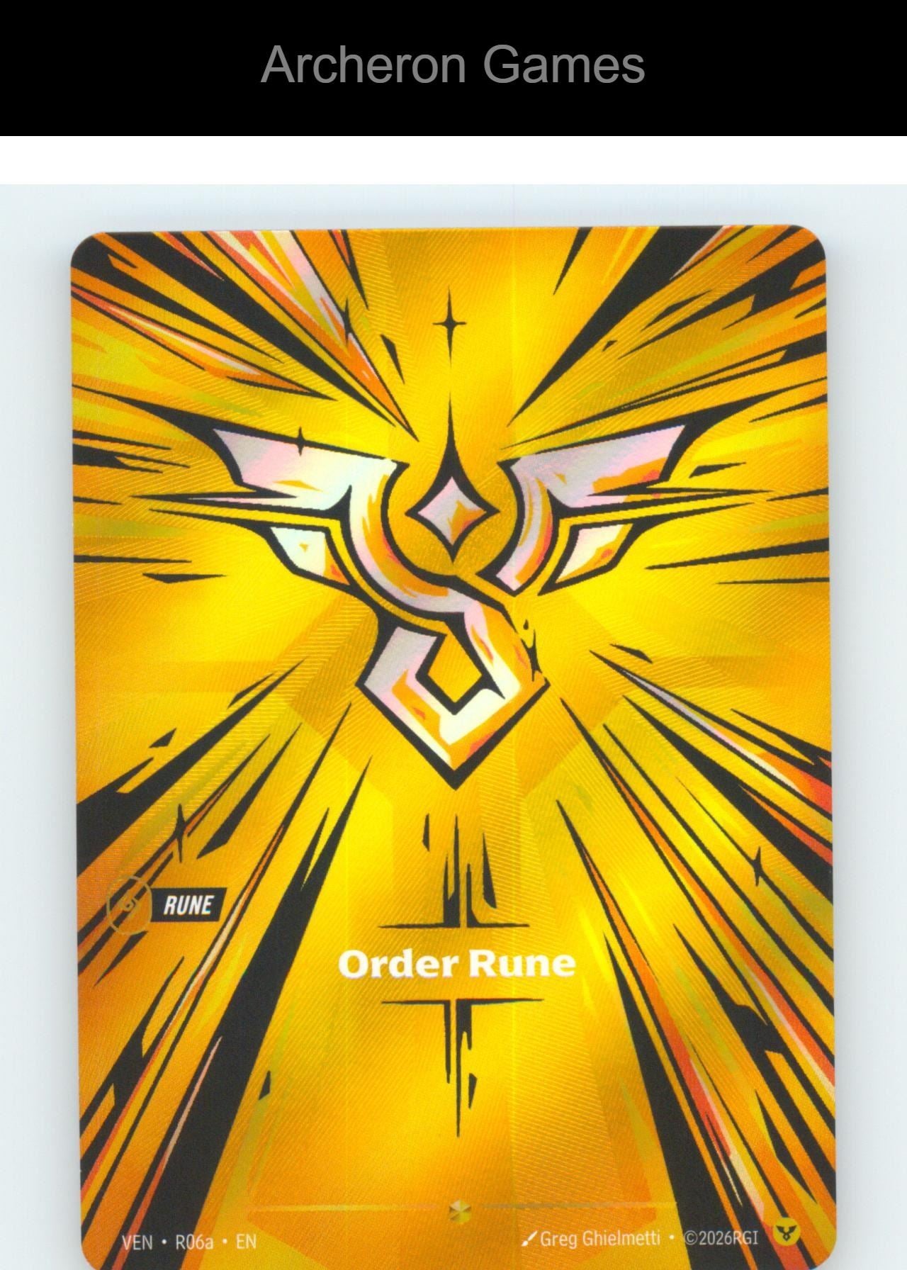 Order Rune (R06a) VEN R06a Showcase Vendetta Riftbound Card Foil