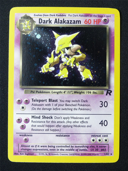 Dark Alakazam 1/82 Holo Team Rocket LP - Pokemon Card #IQ