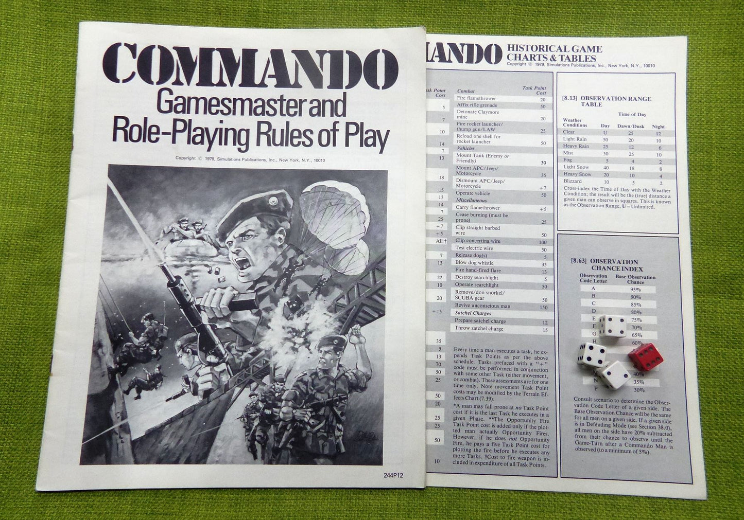 Commando The Combat Adventure Games SPI 2440 #6B