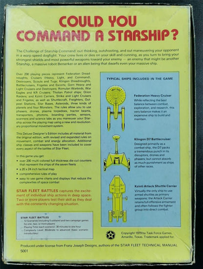 Star Trek: Star Fleet Battles Vintage Board Game - Task Force Games #14