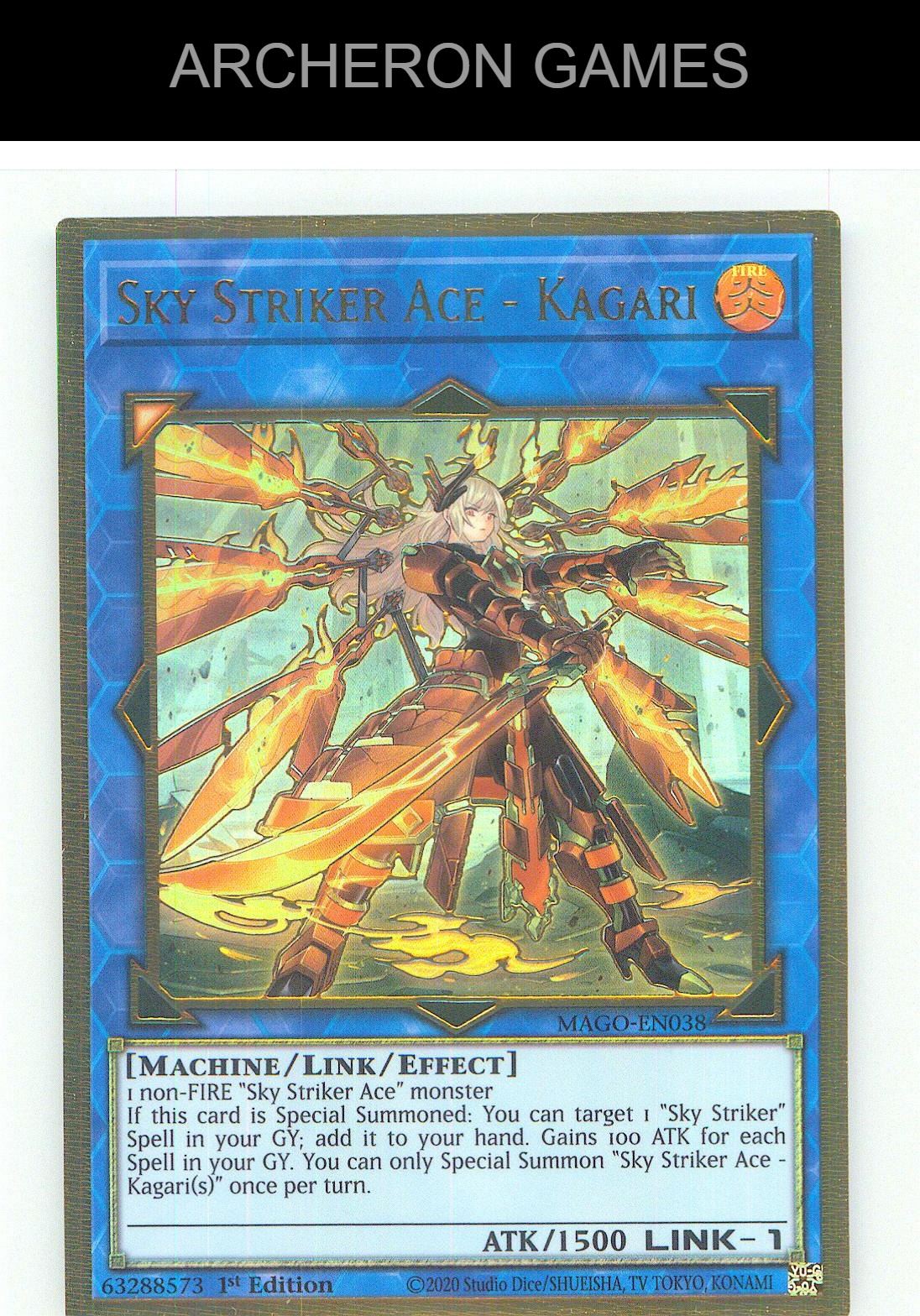Sky Striker Ace - Kagari (Alternate Art) YUGIOH Card 1st Edition