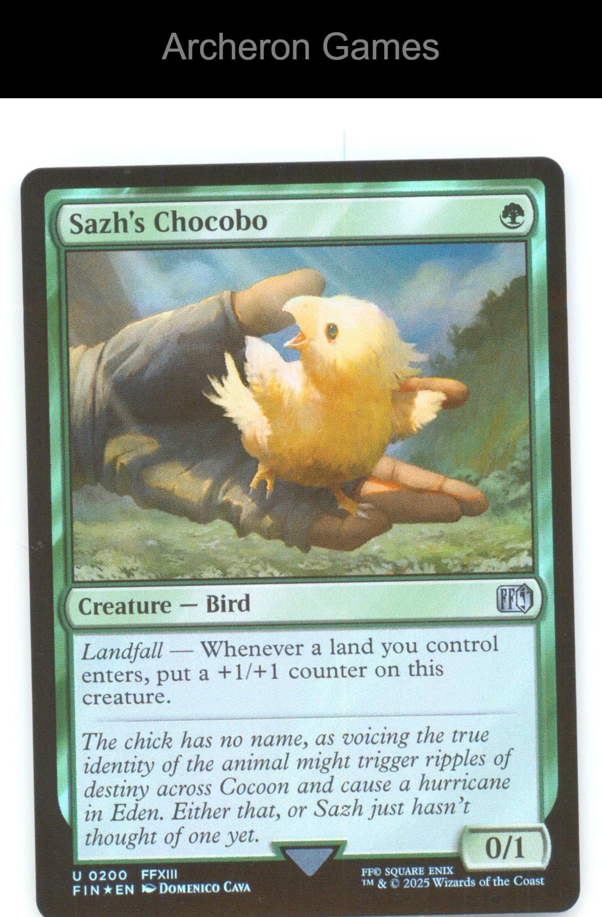 Sazh's Chocobo FIN 200 UC MTG Card NM/EX+ Foil