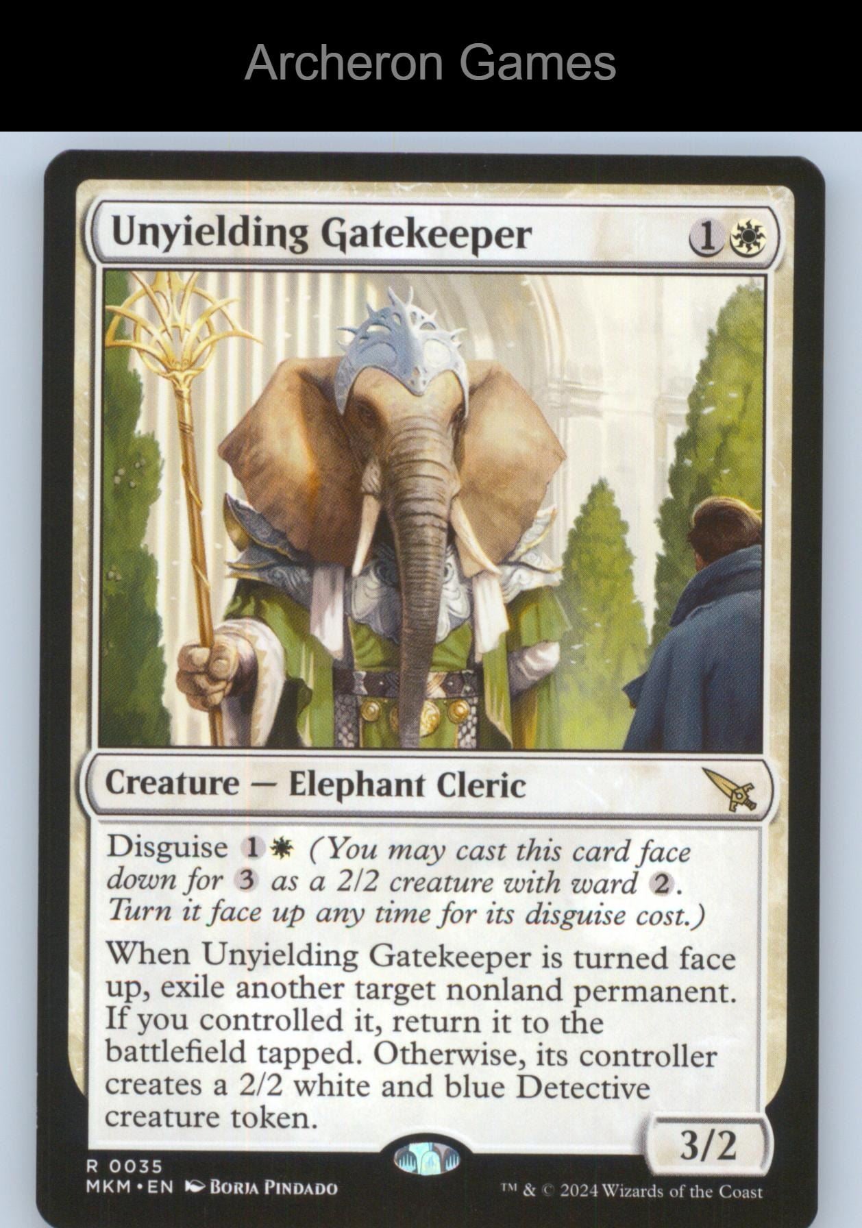 Unyielding Gatekeeper 35 R MTG Card Promo Pack: Murders at Karlov Manor