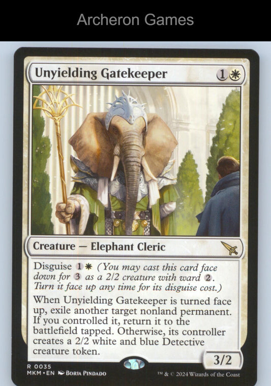 Unyielding Gatekeeper 35 R MTG Card Promo Pack: Murders at Karlov Manor