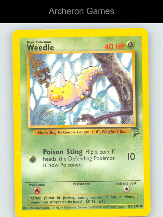Pokemon Card Weedle B2 100/130 C Base Set 2