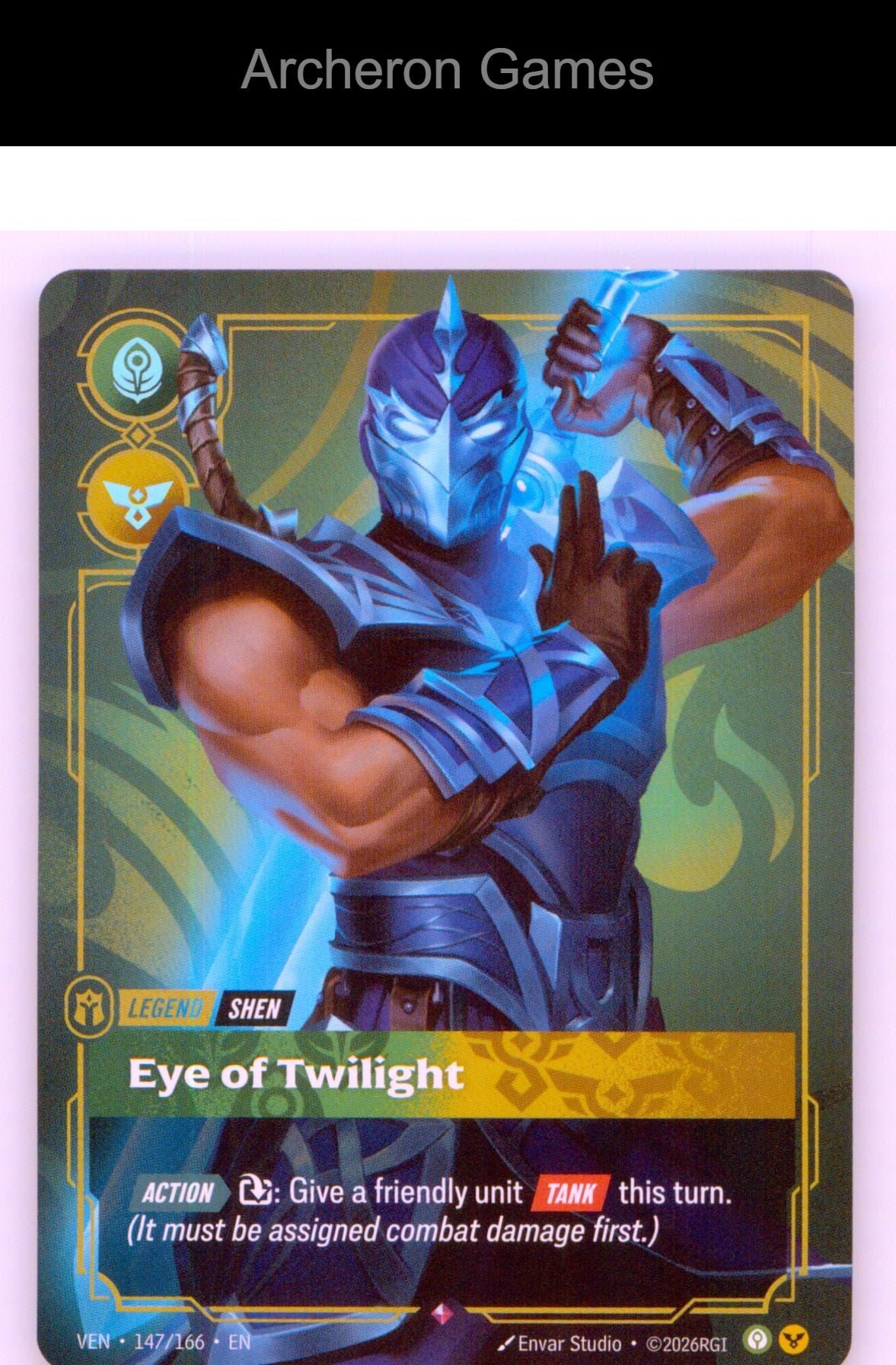 Shen - Eye of Twilight VEN 147/166 R Vendetta Riftbound Card