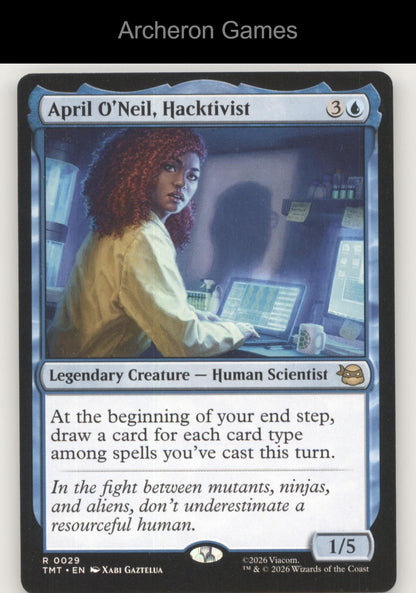 April O'Neil, Hacktivist TMT 0029 R MTG Card Teenage Mutant Ninja Turtles