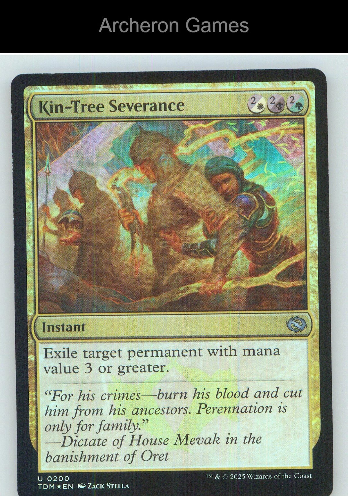 Kin-Tree Severance TDM 200 UC MTG Card NM/EX+ Foil