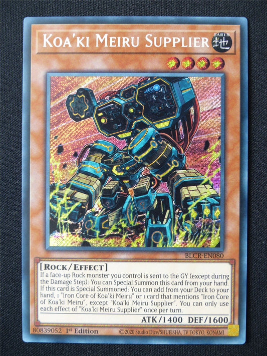 Koa'Ki Meiru Supplier BLCR Secret Rare - 1st ed Yugioh Card #71