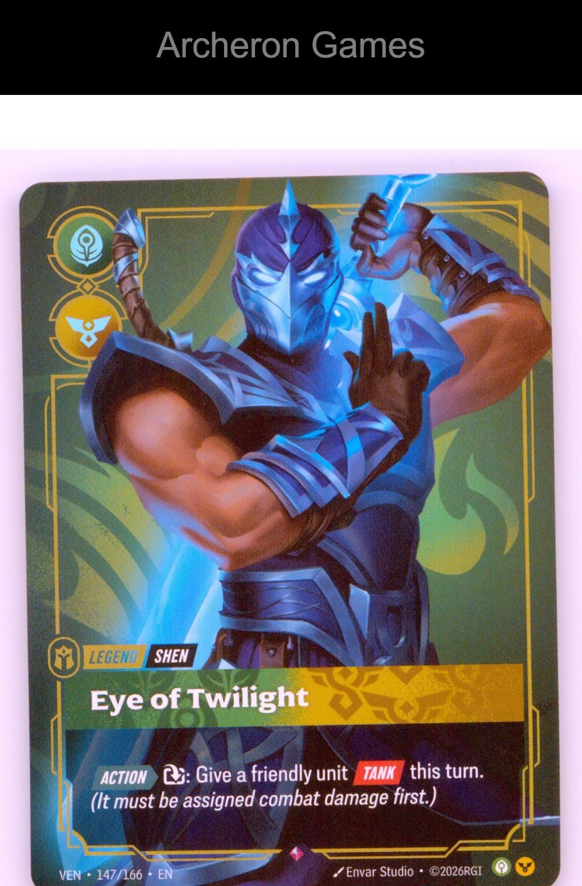 Shen - Eye of Twilight VEN 147/166 R Vendetta Riftbound Card