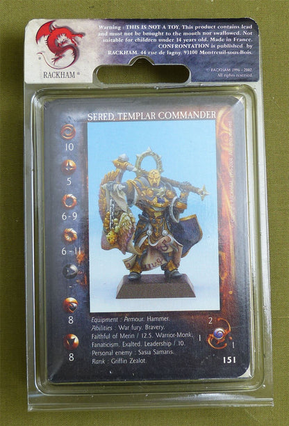 Confrontation: Sered Templar Commander Blister - Rackham Metal Minis OOP #25I