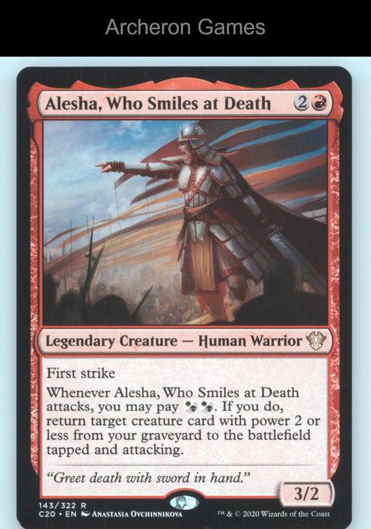 Alesha, Who Smiles at Death 143 R MTG Card Commander 2020