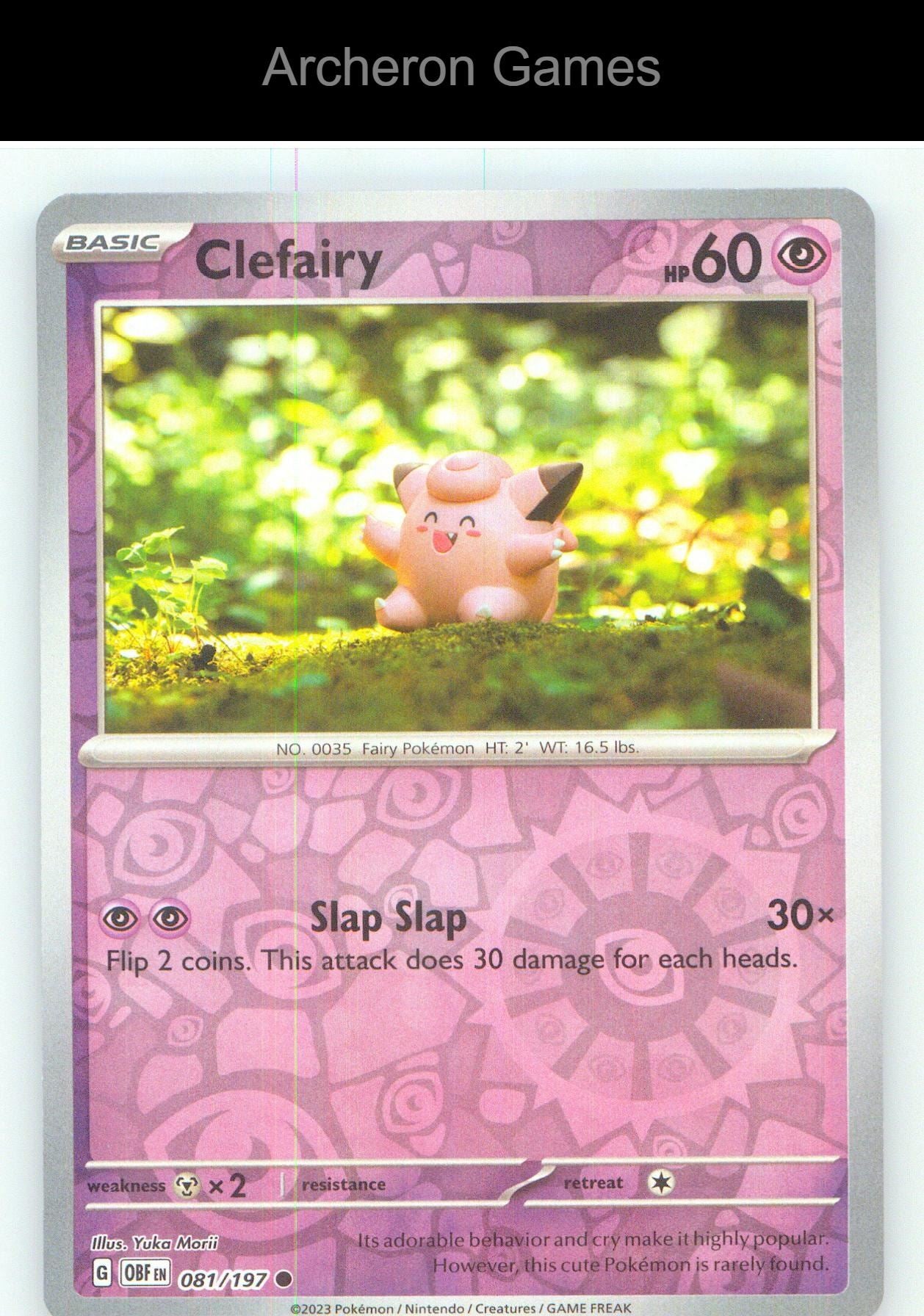 Pokemon Card Clefairy OBF 081/197 C Obsidian Flames Reverse Holo