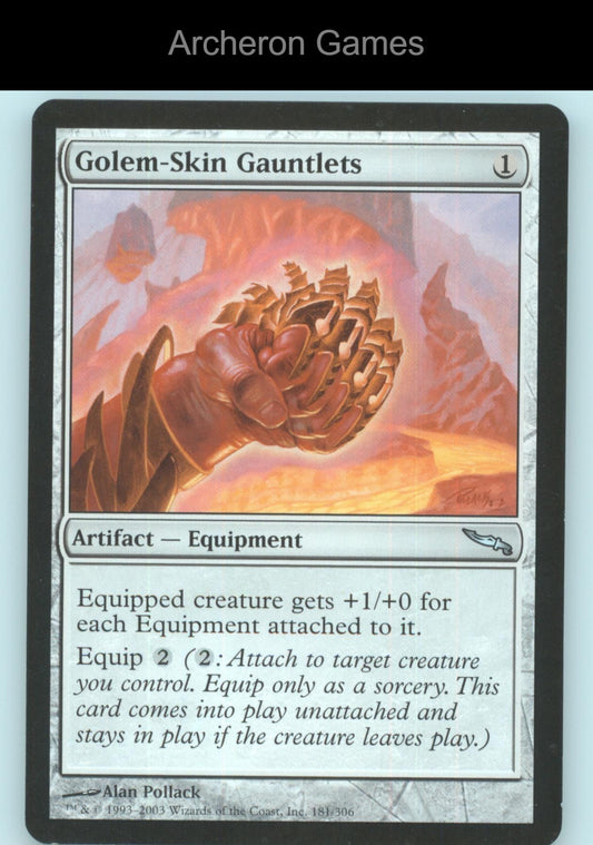 Golem-Skin Gauntlets 181 UC MTG Card Mirrodin