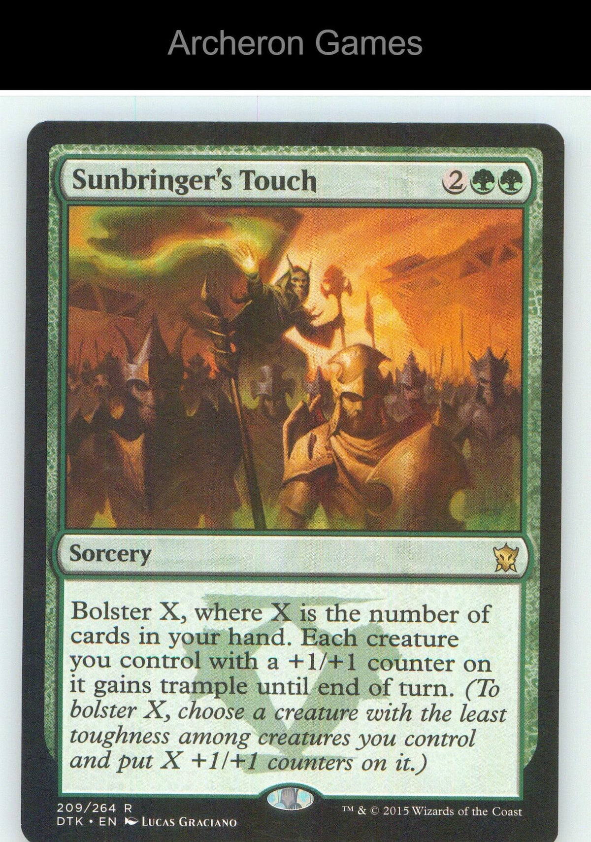 Sunbringer's Touch DTK 209 R MTG Card NM/EX+