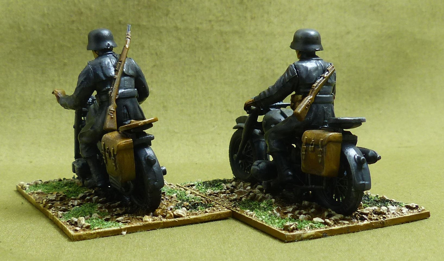 German Military Motorcycle set of 2 painted 1/35 scale - WW2 Model #174