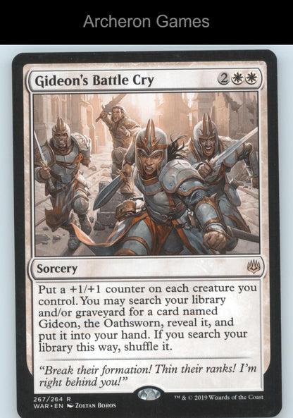 Gideon's Battle Cry 267 R MTG Card War of the Spark
