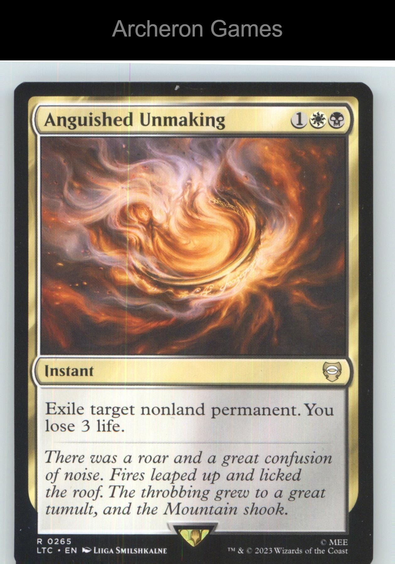 Anguished Unmaking LTC 265 R MTG Card NM/EX+