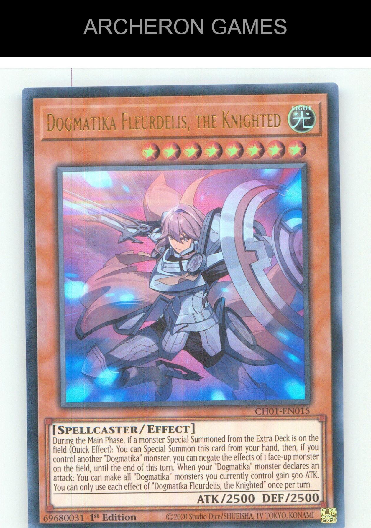 Dogmatika Fleurdelis, the Knighted (Starlight Rare) YUGIOH Card 1st Edition