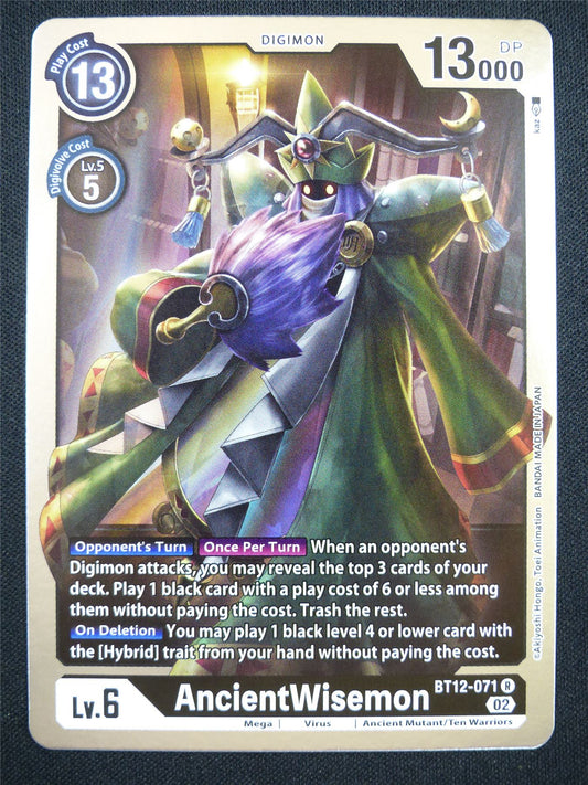 AncientWisemon BT12-071 R - Digimon Card #KY