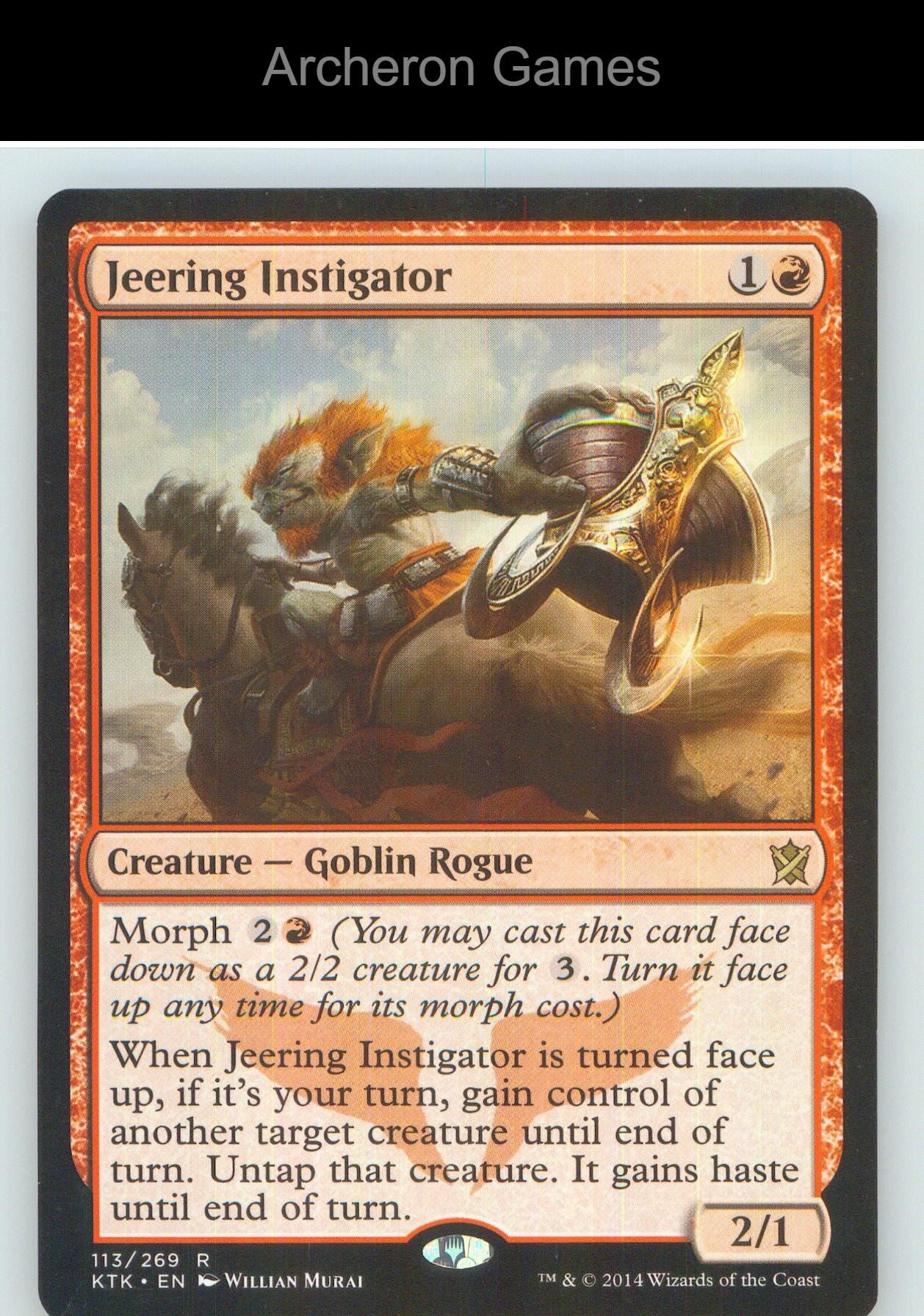 Jeering Instigator KTK 113 R MTG Card NM/EX+