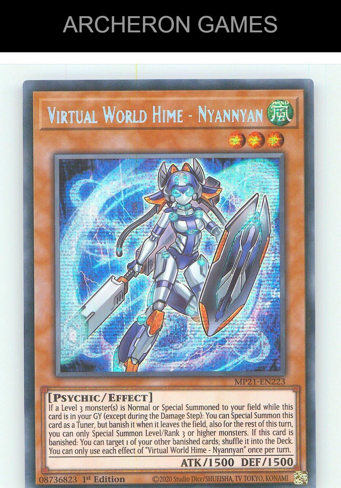 Virtual World Hime - Nyannyan Prismatic Secret Rare YUGIOH Card 1st Edition