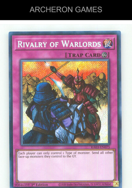 Rivalry of Warlords (Secret Rare) SEC YUGIOH Card 1st Edition