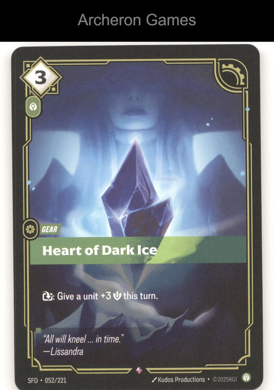 Heart of Dark Ice SFD 052/221 R  Card Spiritforged
