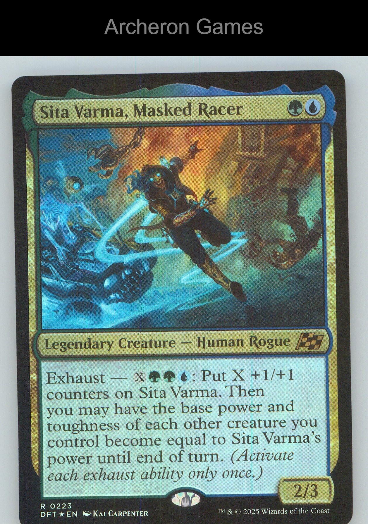Sita Varma, Masked Racer DFT 223 R MTG Card NM/EX+ Foil