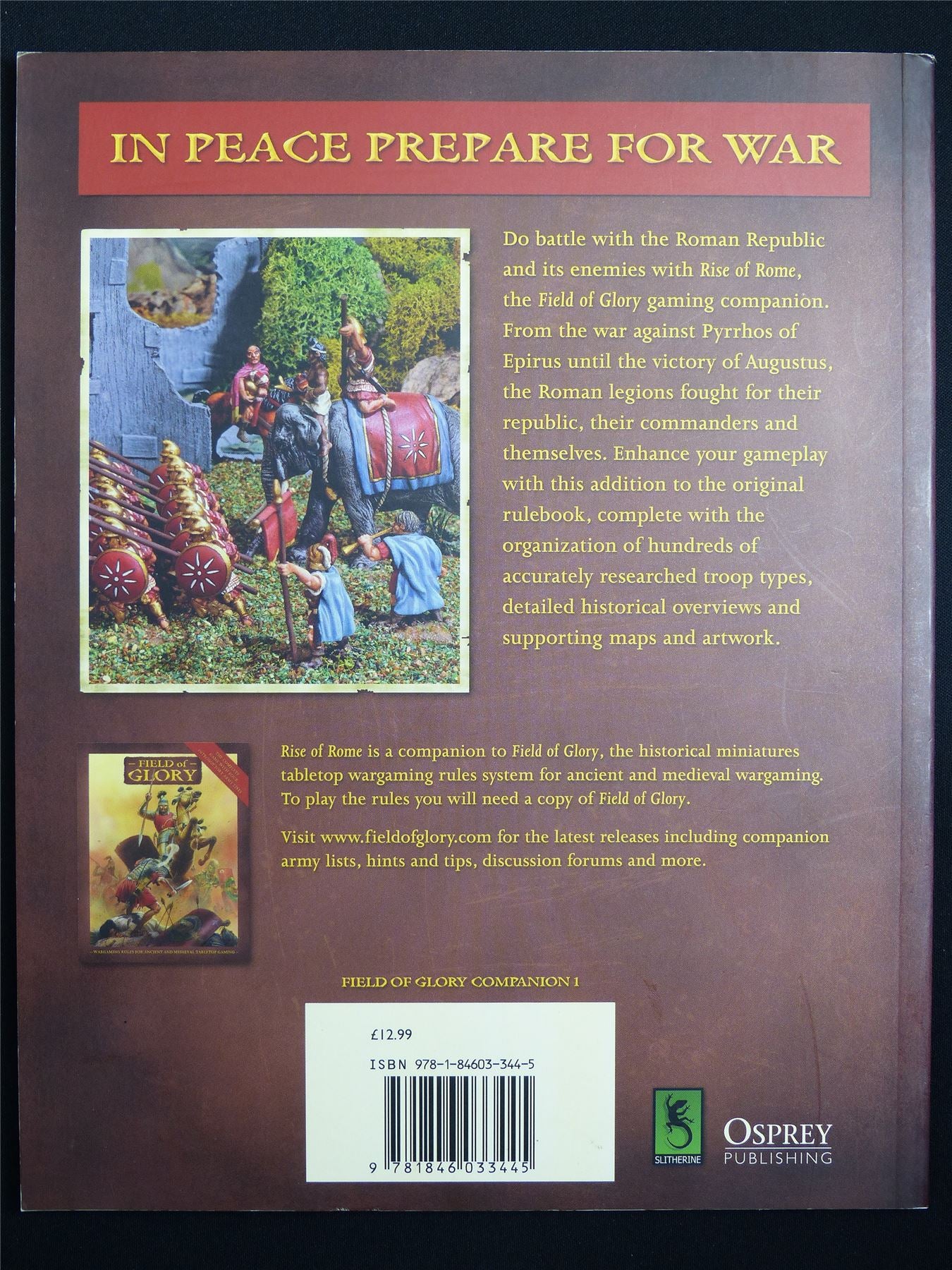 Rise of Rome: Field of Glory Gaming Companion - Book Softback #MV