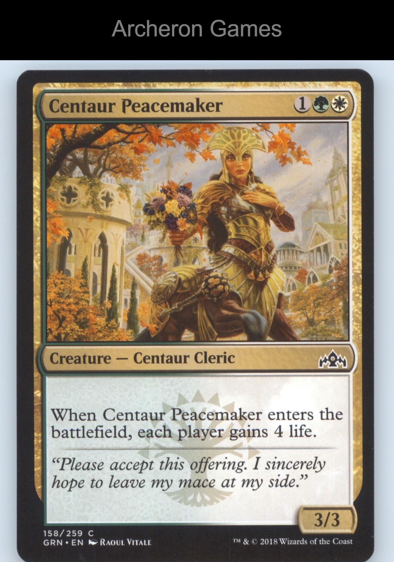 Centaur Peacemaker 158 C MTG Card Guilds of Ravnica