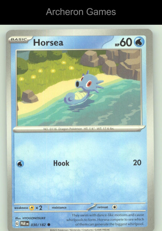Pokemon Card Horsea PAR 030/182 C Paradox Rift