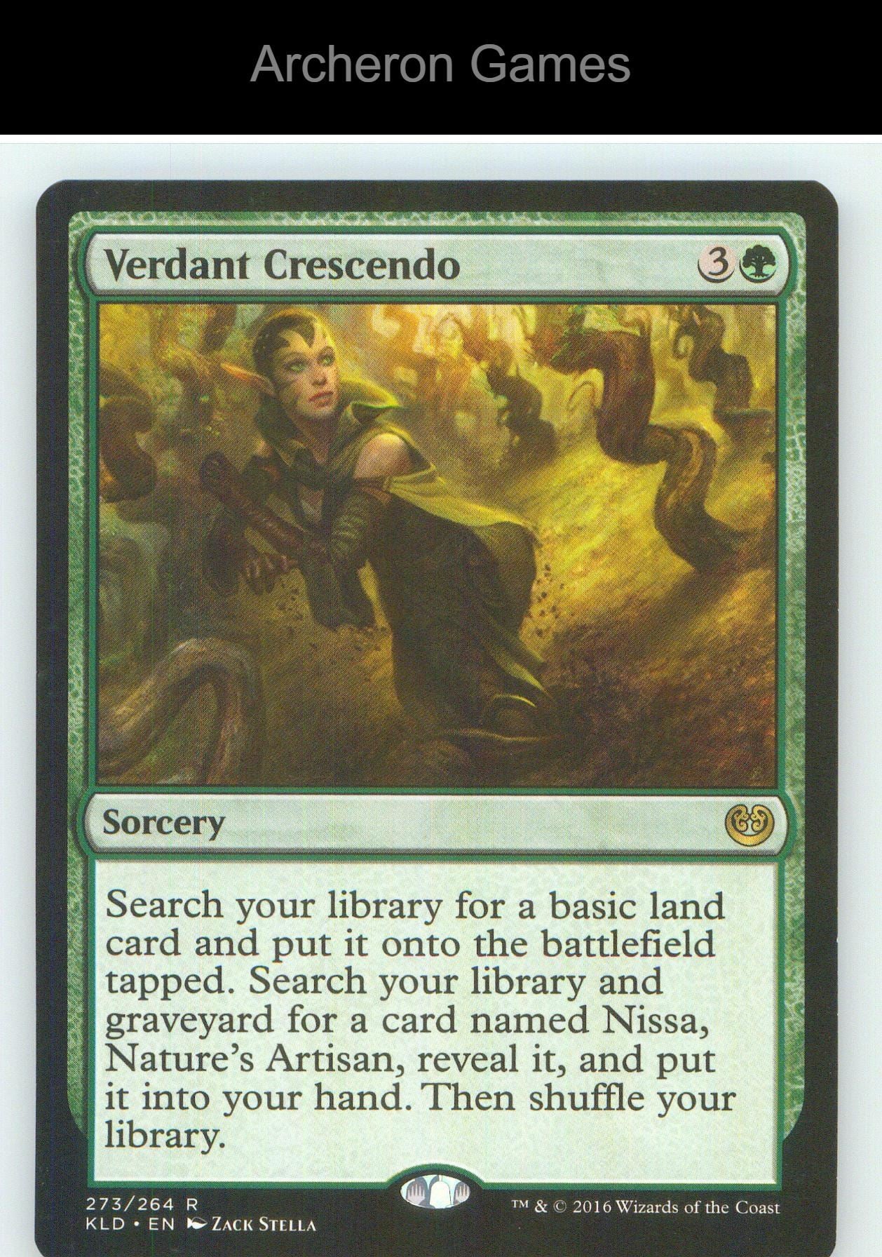 Verdant Crescendo KLD 273 R MTG Card NM/EX+