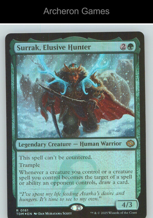 Surrak, Elusive Hunter TDM 161 R MTG Card NM/EX+ Foil