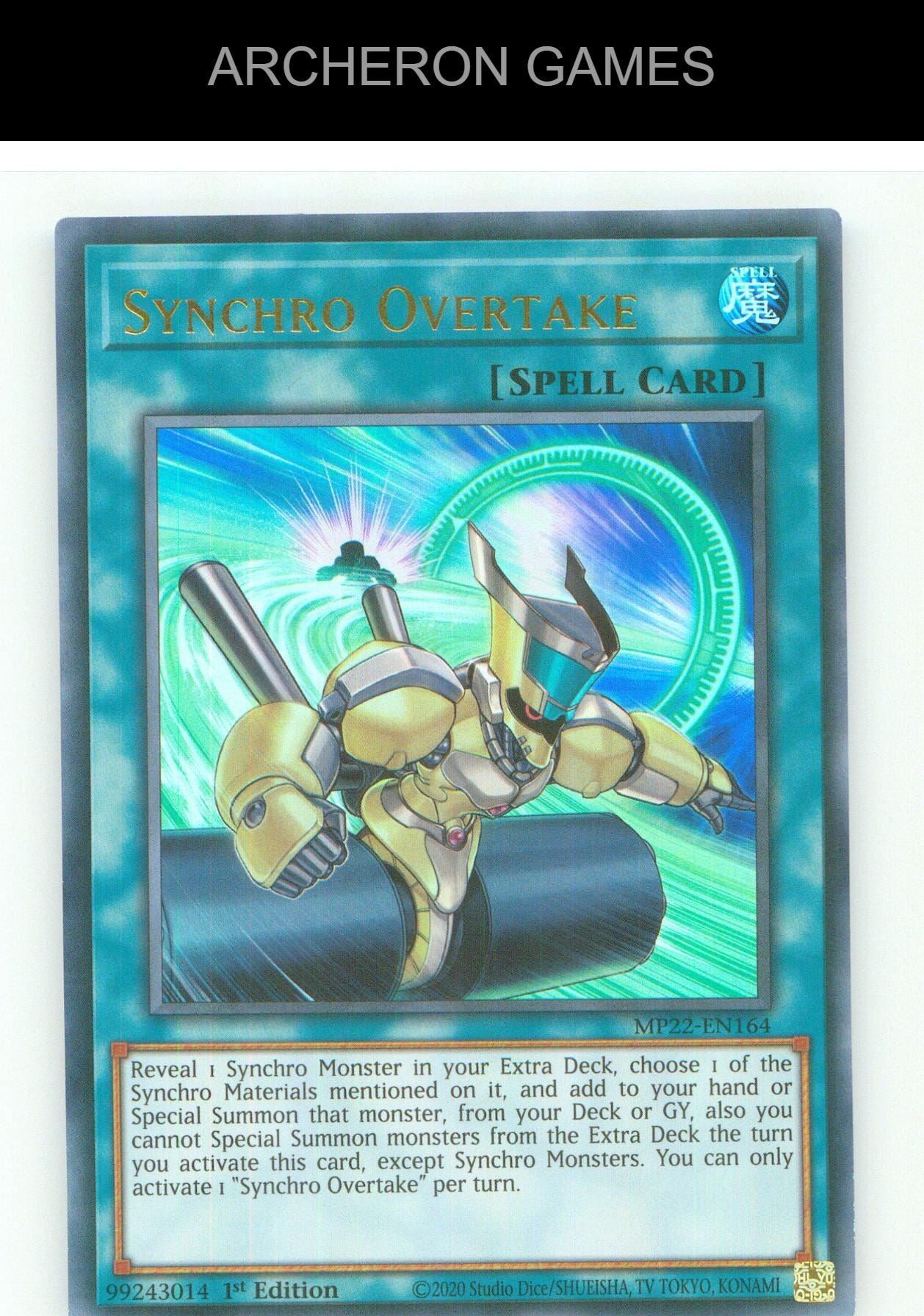 Synchro Overtake UR YUGIOH Card 1st Edition