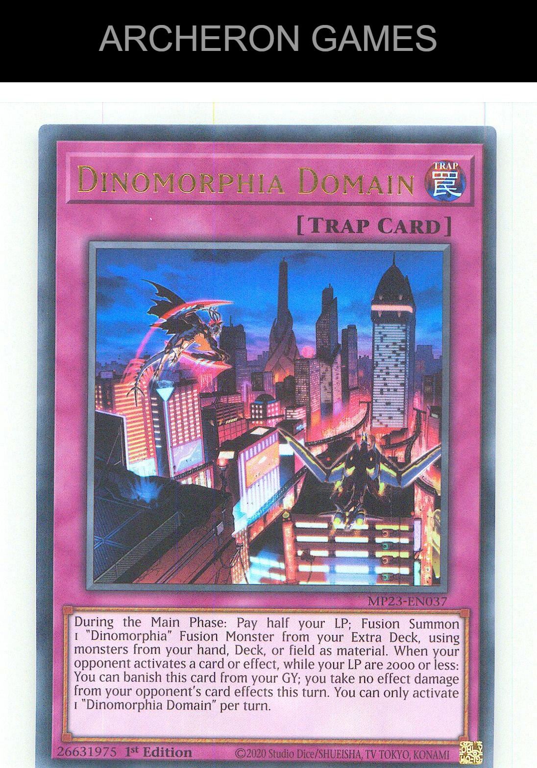 Dinomorphia Domain Ultra Rare YUGIOH Card 1st Edition