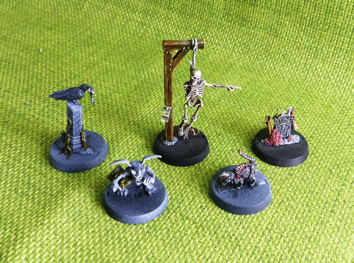 Mysterious Objective Markers Painted x 5 Models - Cursed City - Warhammer AoS 40k #U