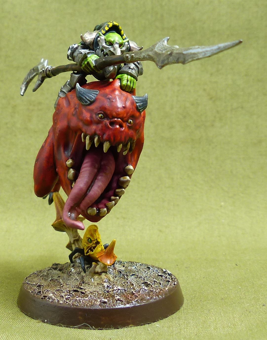 Loonboss on Giant Cave Squig painted - Gloomspite Gitz - Warhammer AoS #FL
