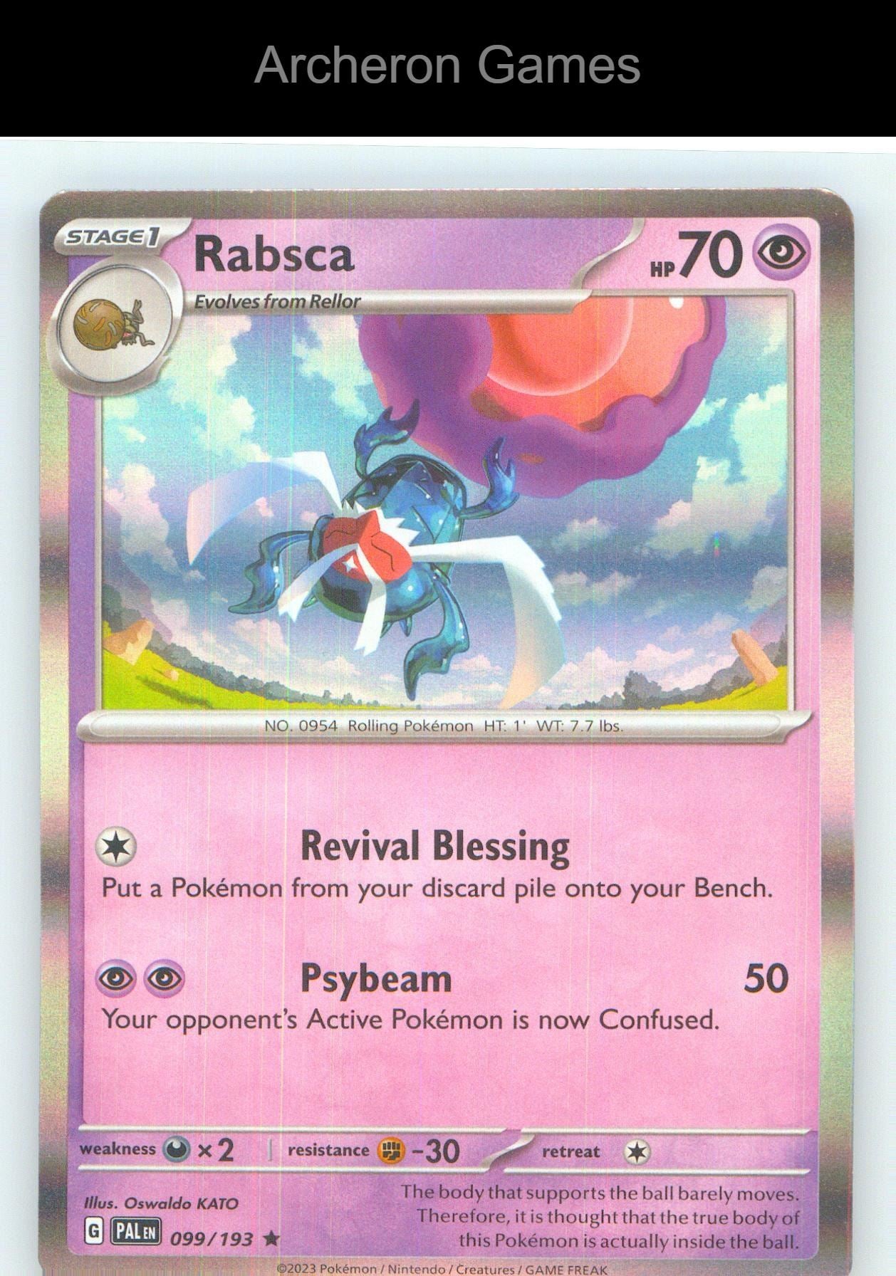 Pokemon Card Rabsca PAL 099/193 R Paldea Evolved Holo