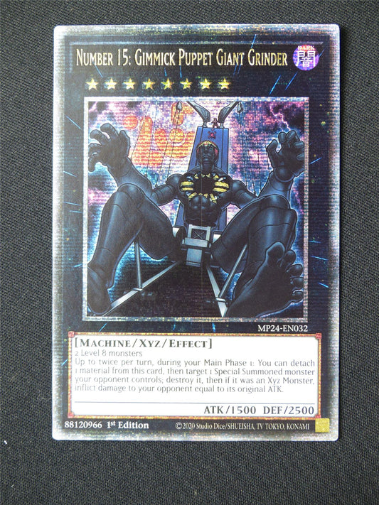 Number 15: Gimmick Puppet Giant Grinder MP24 Quarter Century Rare - 1st ed Yugioh Card #3SC