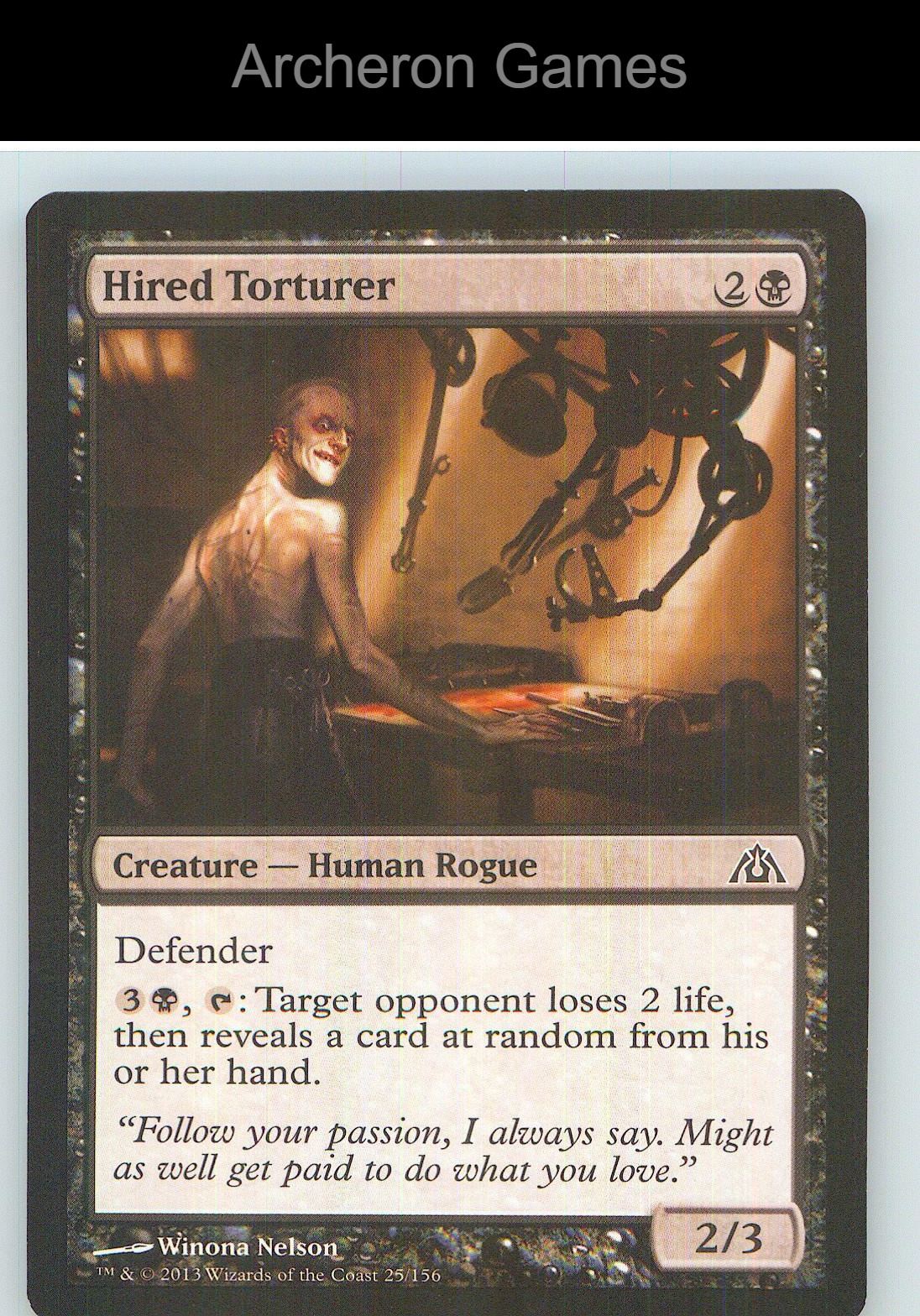 Hired Torturer DGM 25 C MTG Card NM/EX+