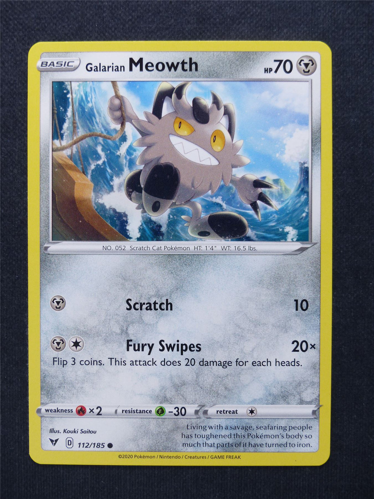 Galarian Meowth 112/185 - Vivid Voltage