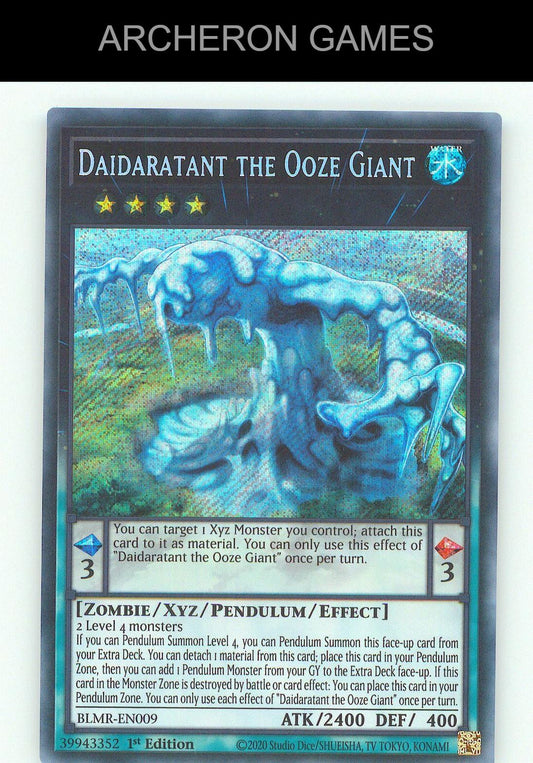 Daidaratant the Ooze Giant SEC YUGIOH Card