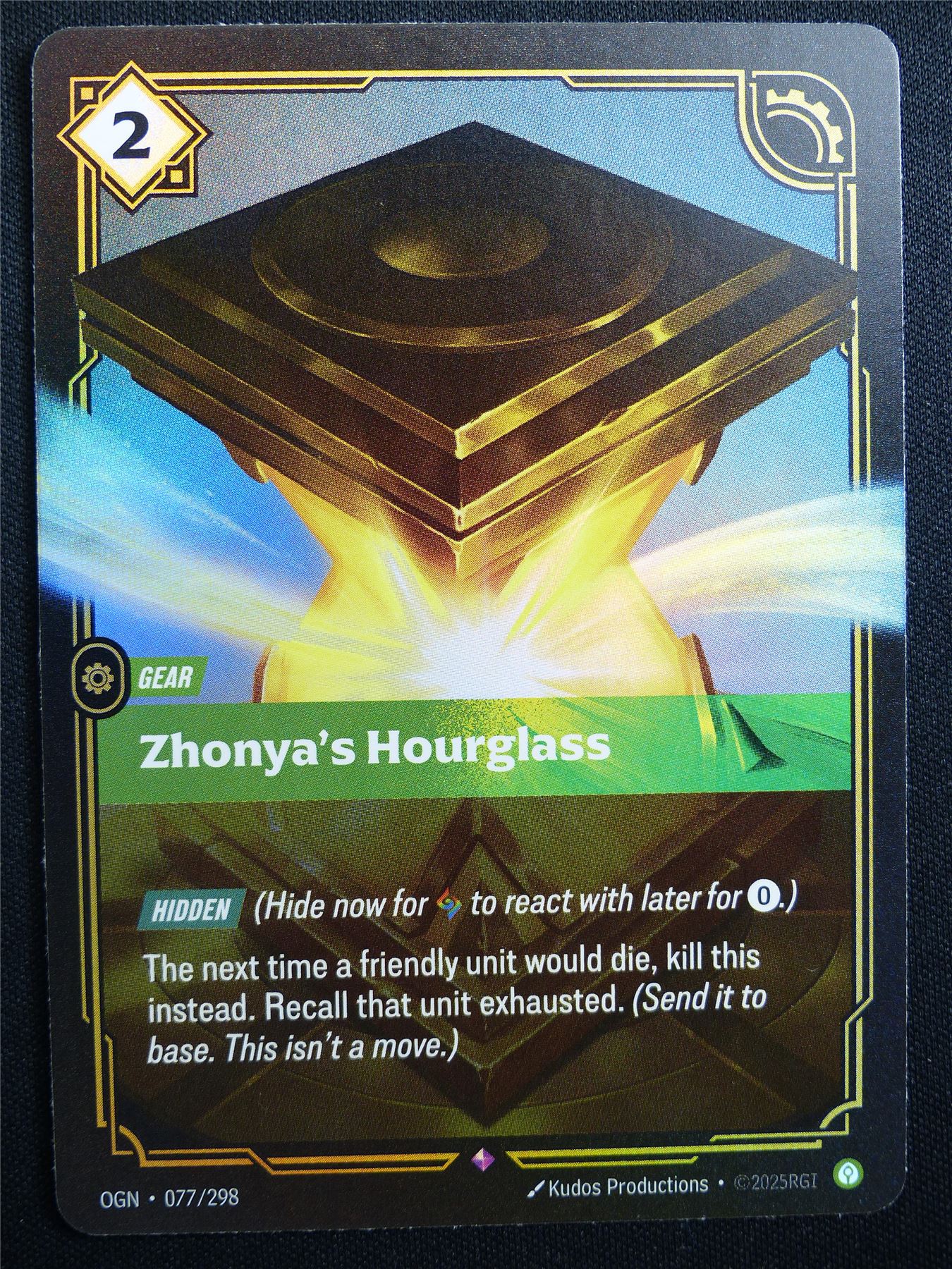 Zhonya's Hourglass 077/298 Rare Foil - Riftbound Card #46Y