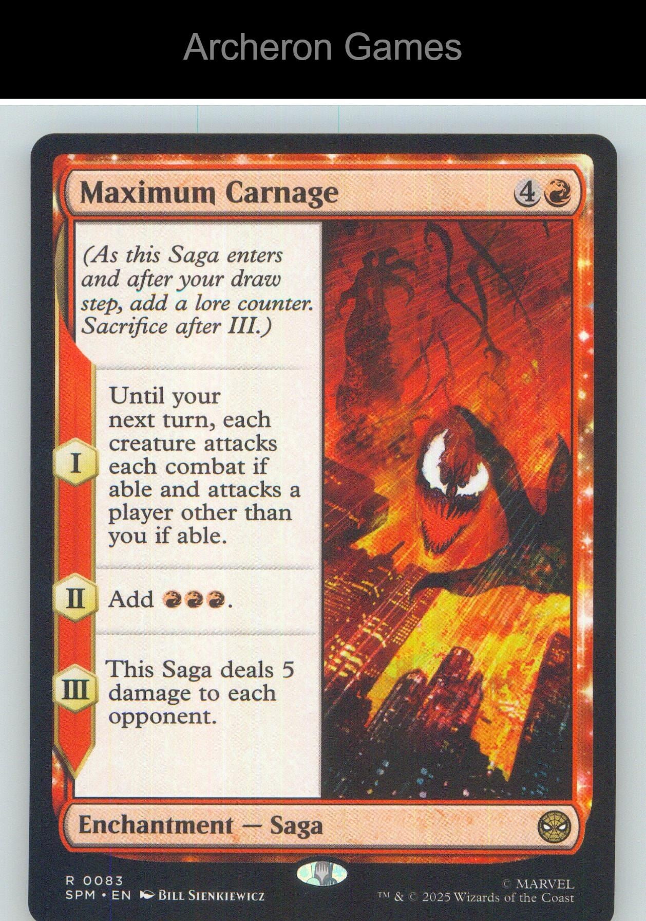 Maximum Carnage SPM 83 R MTG Card NM/EX+