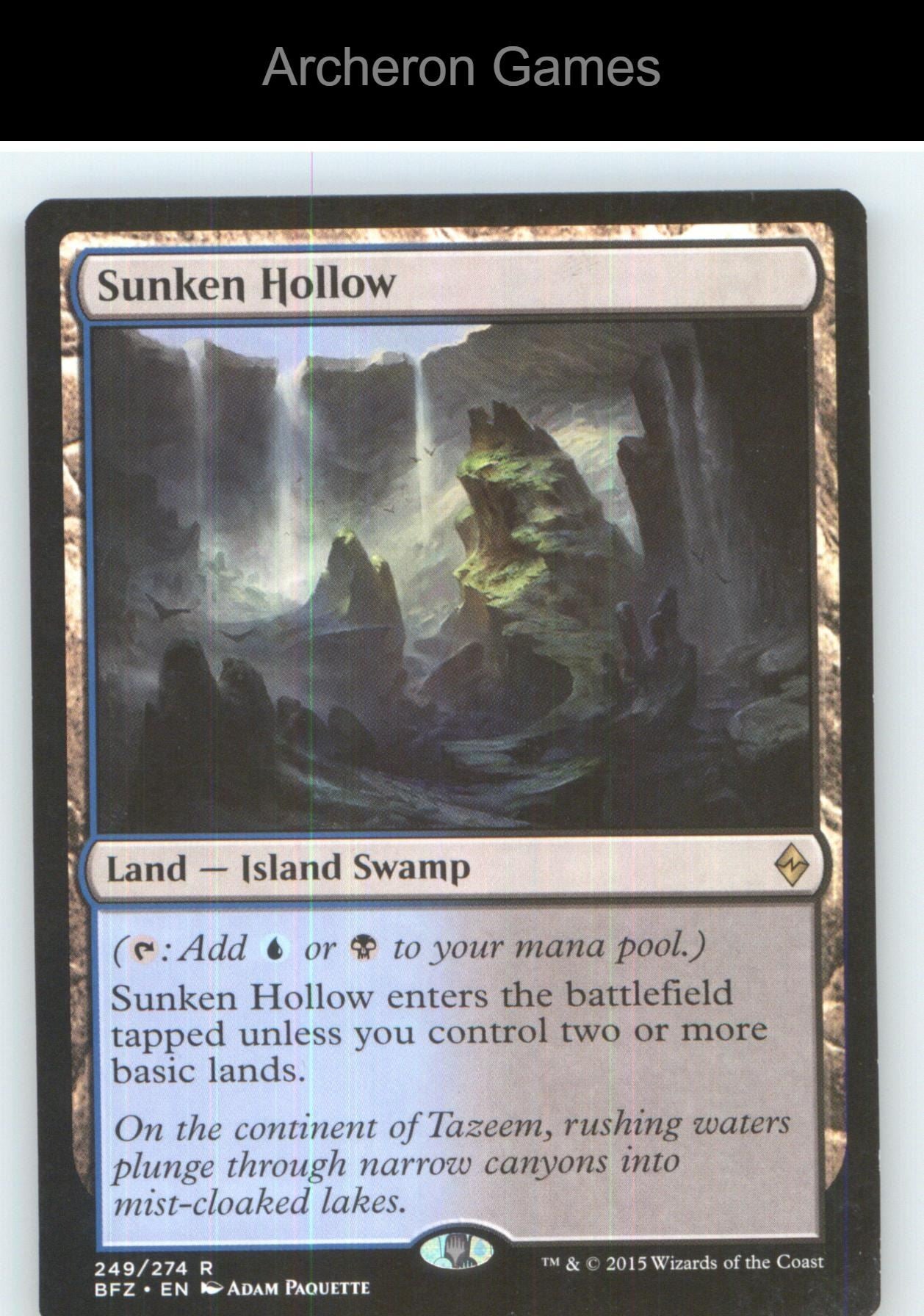 Sunken Hollow BFZ 249 R MTG Card NM/EX+
