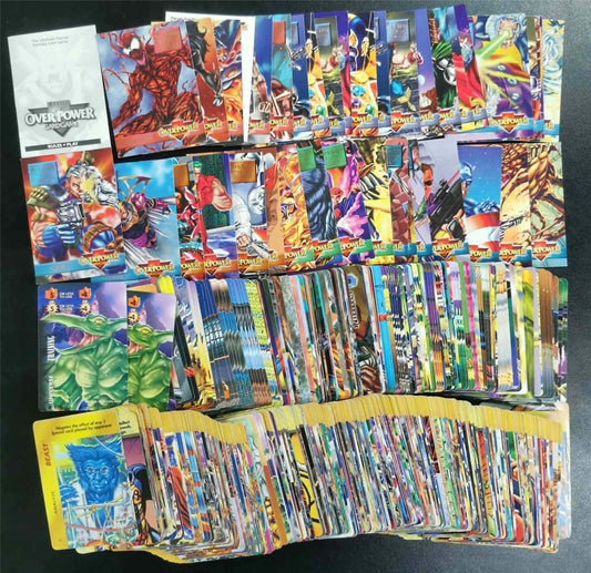 Marvel Overpower Card game Bundle lot and Rules OOP - Marvel Cards #AZ